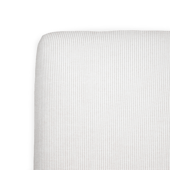 Organic Cotton Muslin Crib Sheet - Sand Stripe - Crib Sheet - Sand Stripe