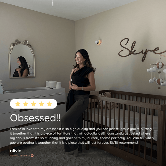 Pure Bliss Bundle - Bundle - Bliss 4 - in - 1 Convertible Crib / natural - Bliss 6 - Drawer Nursery Dresser / White + Natural