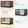 Soho 3 - in - 1 Convertible Crib - cribs - black + natural