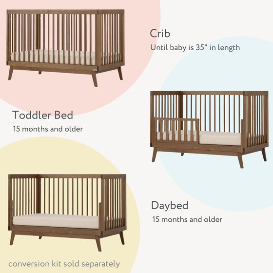 Soho 3 - in - 1 Convertible Crib - cribs - walnut