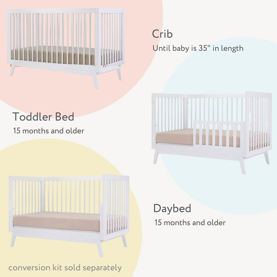 Soho 3 - in - 1 Convertible Crib - cribs - white