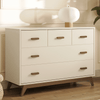 Soho 5 - Drawer Nursery Dresser - dresser - almond milk + walnut