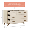Soho 5 - Drawer Nursery Dresser - dresser - almond milk + walnut