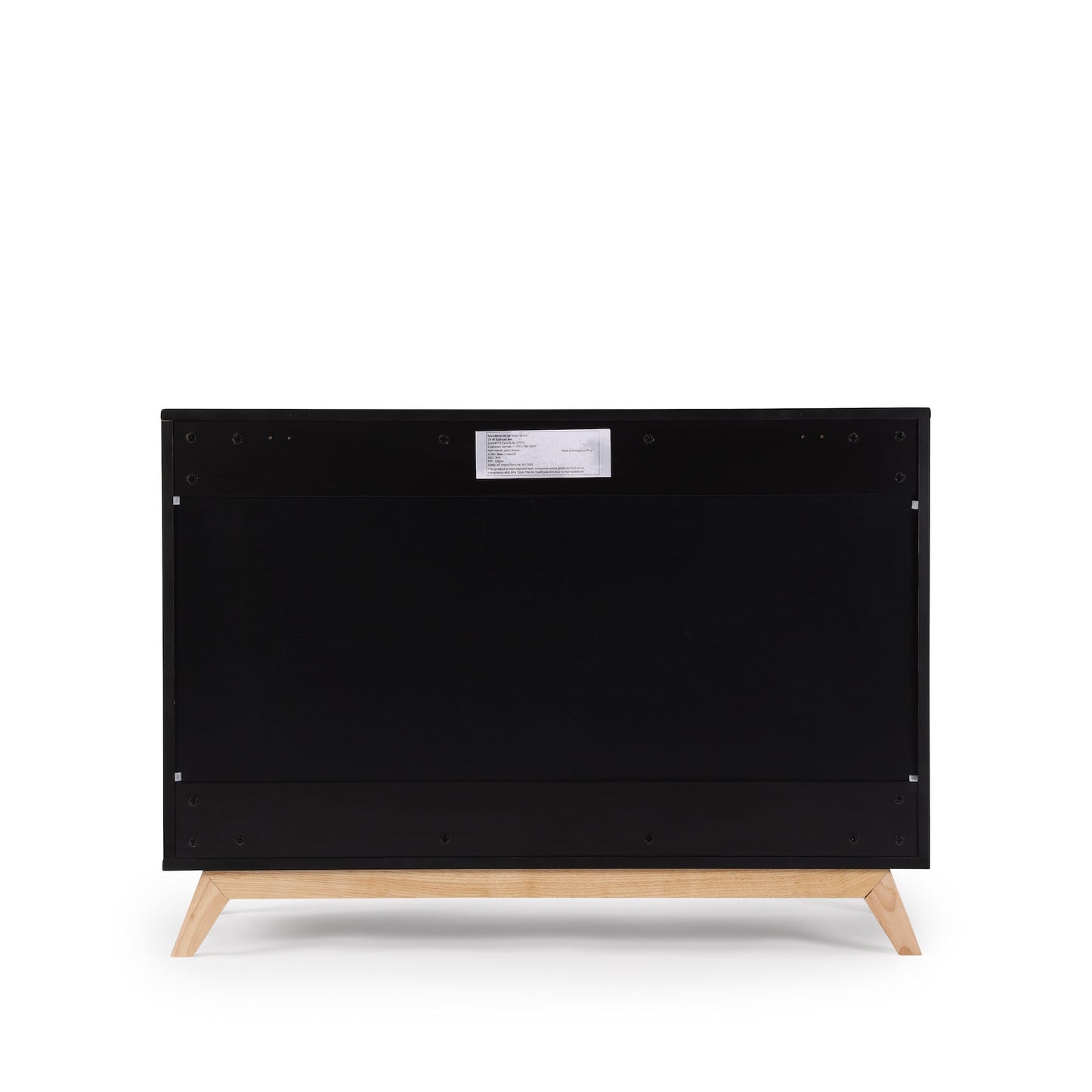 Soho 5-Drawer Dresser, Black/Natural