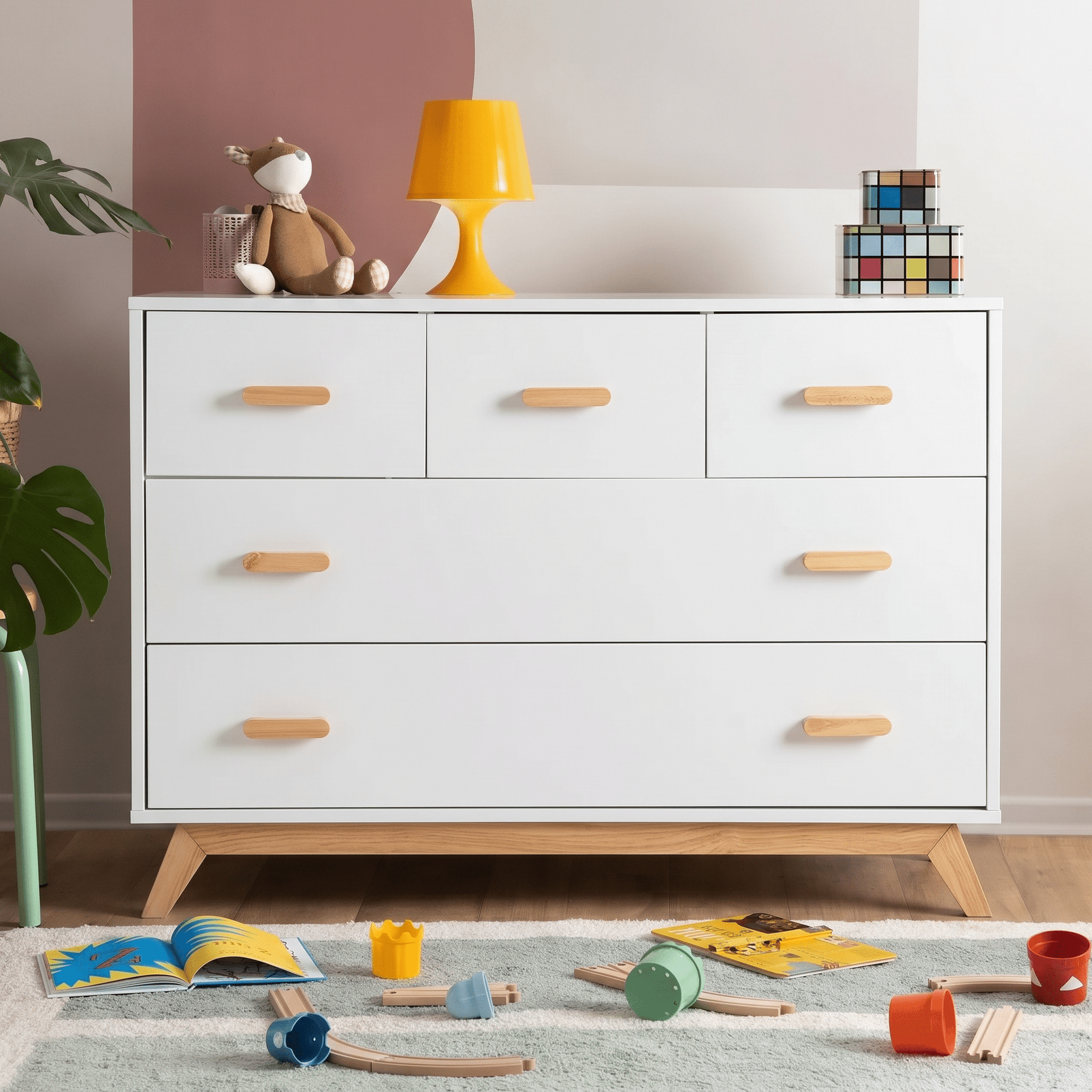 dadada Soho 5-Drawer Dresser White
