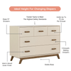Soho 5 - Drawer Nursery Dresser - dresser - white + walnut