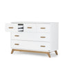 Soho 5 - Drawer Nursery Dresser - dresser - white + walnut