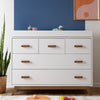 Soho 5 - Drawer Nursery Dresser - dresser - white + walnut