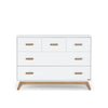 Soho 5 - Drawer Nursery Dresser - dresser - white + walnut