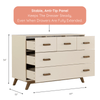 Soho 5 - Drawer Nursery Dresser - dresser - white + walnut