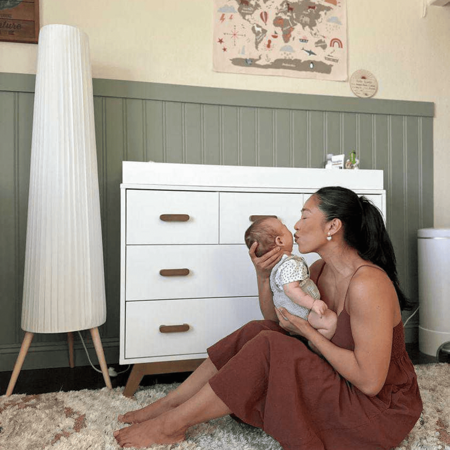 Soho 5-Drawer Dresser, White/Walnut Soho 5-Drawer Dresser, White/Walnut