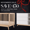 Soho x Central Park Collection - Bundle - Soho 3 - in - 1 Convertible Crib / White - Central Park 3 - Drawer, Two Shelf Nursery Dresser / white + natural