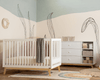 Soho x Central Park Collection - Bundle - Soho 3 - in - 1 Convertible Crib / White - Central Park 3 - Drawer, Two Shelf Nursery Dresser / white + natural