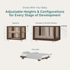 Spirit 8 - in - 1 Convertible Crib - cribs - Walnut