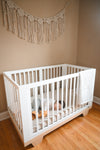 Spirit 8 - in - 1 Convertible Crib - cribs - White + Natural