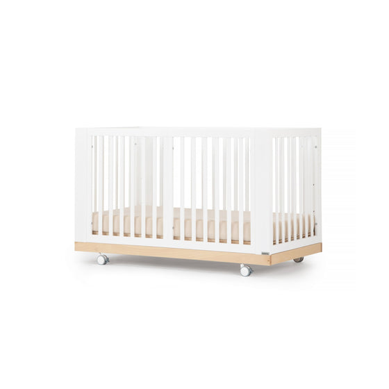 Spirit 8-in-1 Convertible Crib - White + Natural