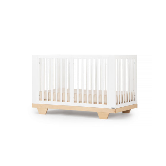 Spirit 8-in-1 Convertible Crib - White + Natural