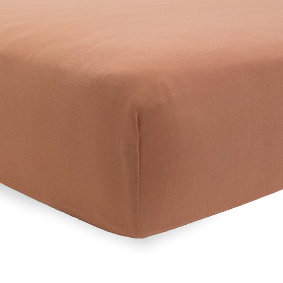 Stretch Knit Crib Sheet - Terracotta - Crib Sheet - Terracotta