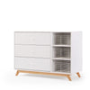 UPDATED! Central Park 3-drawer, Two Shelf Nursery Dresser 2.0 - dresser - white + natural